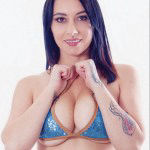 Beautiful big breasted beauty Allesandra Snow flashes her tits and masturbates with a toy to orgasm